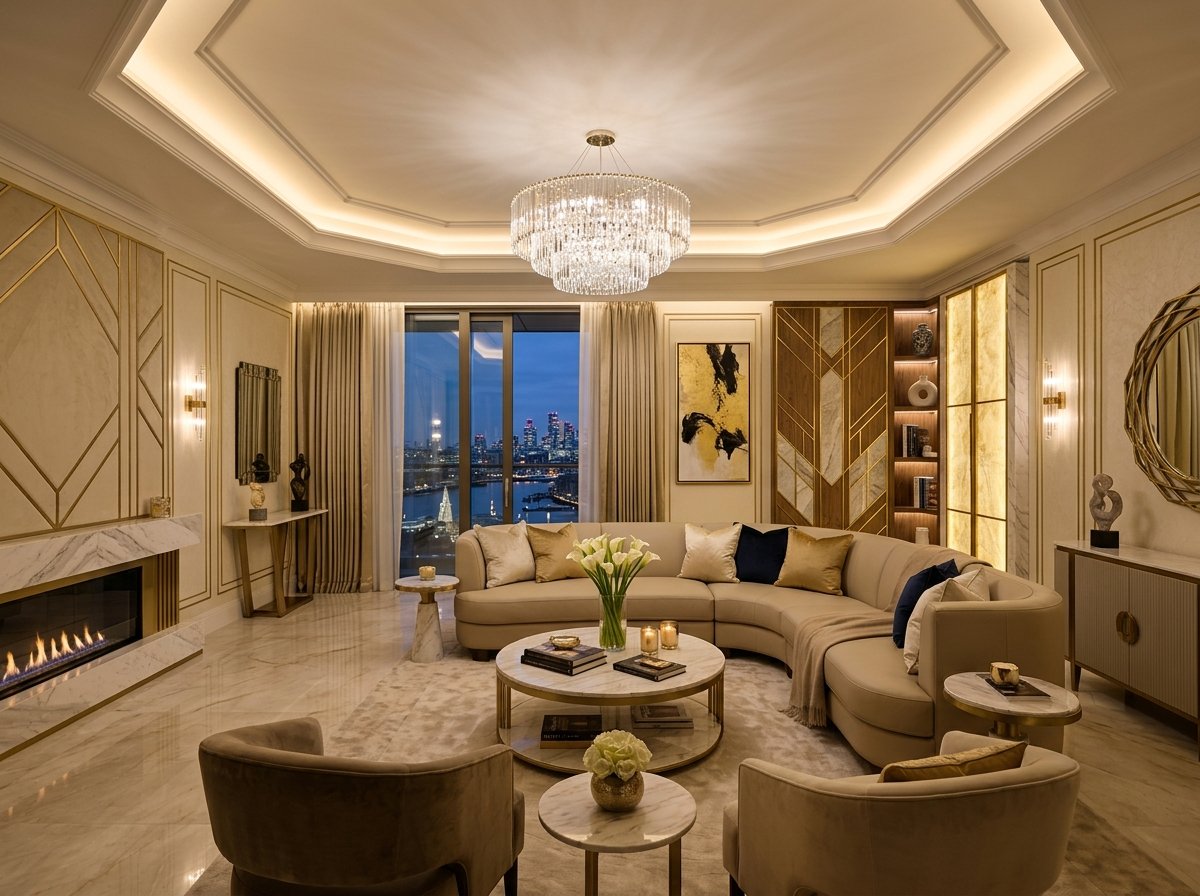 Sahajanand Green Luxury Living Room Interior