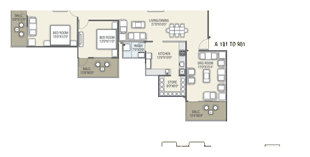 5 BHK Floor Plan - Royal Palms Kota